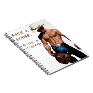 Caderno Espiral SlipperyJoe's Salve a cavalo Ride A Cowboy hat mus