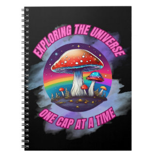 Caderno Espiral Slogan engraçado para cogumelos