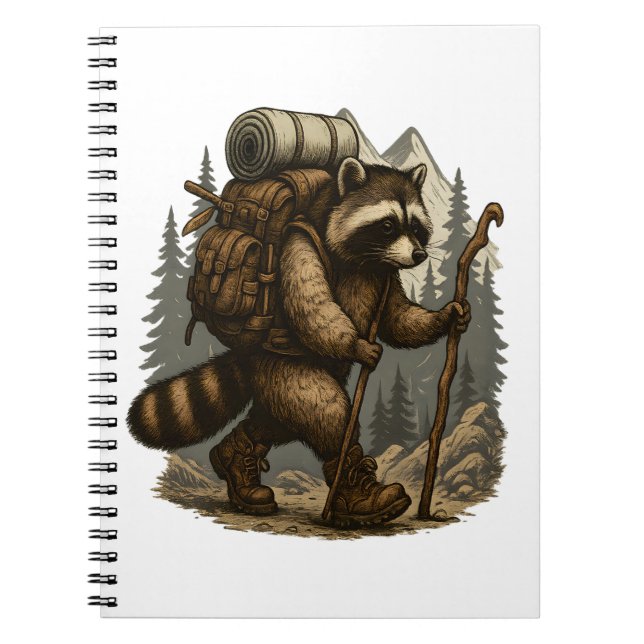 Caderno Espiral Sloth Camping Hiking (Frente)