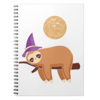 Caderno Espiral sloth halloween, halloween sloth