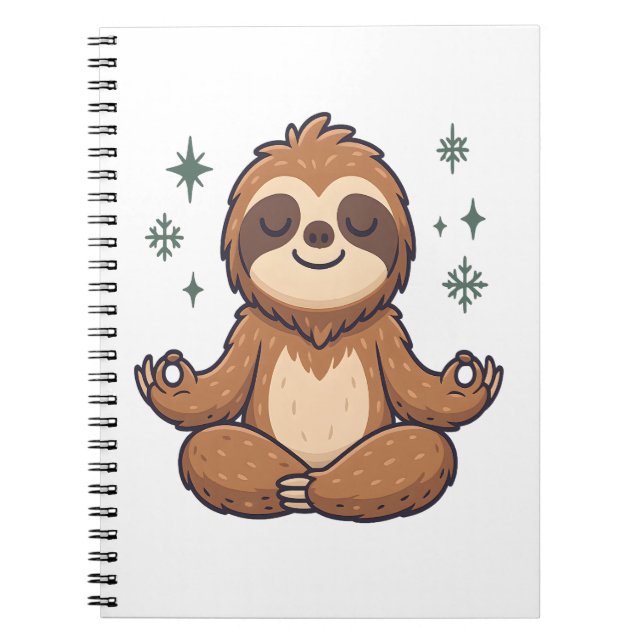 Caderno Espiral Sloth Yoga Sloth (Frente)