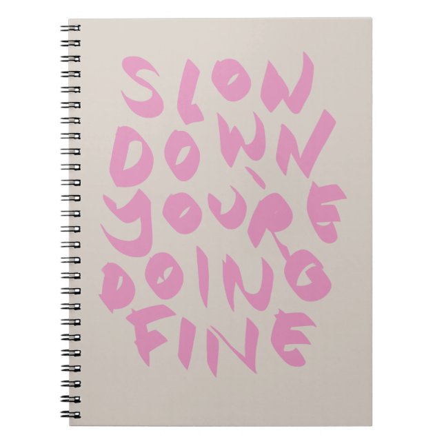 CADERNO ESPIRAL SLOW DOWN  (Frente)