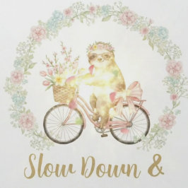 Caderno Espiral Slow Down & Smell the Flowers Sloth Notebook