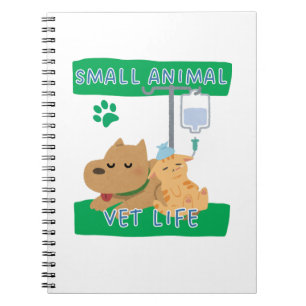 Caderno Espiral Small Animal Vet Life – Vet Dog and Cat Design