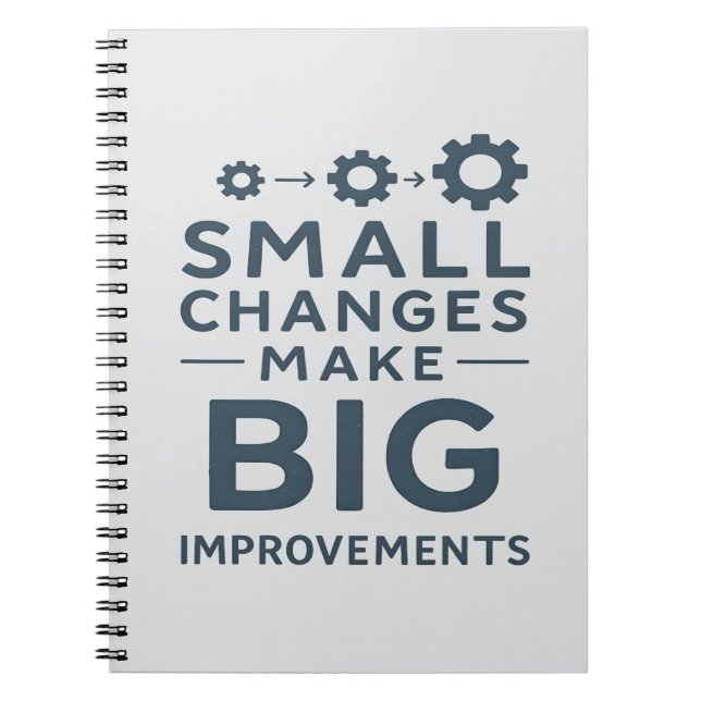Caderno Espiral Small Changes Make Big Improvements Kaizen culture (Frente)
