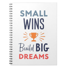 Caderno Espiral Small Wins Build Big Dreams
