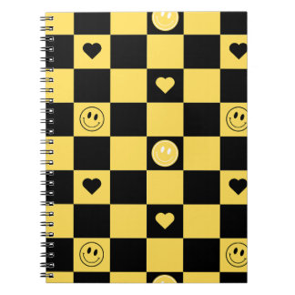 Caderno Espiral Smile black and yellow
