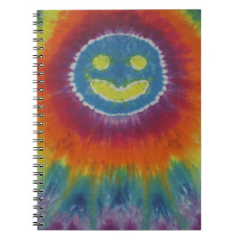 Caderno Espiral Smiley face Tie Dye