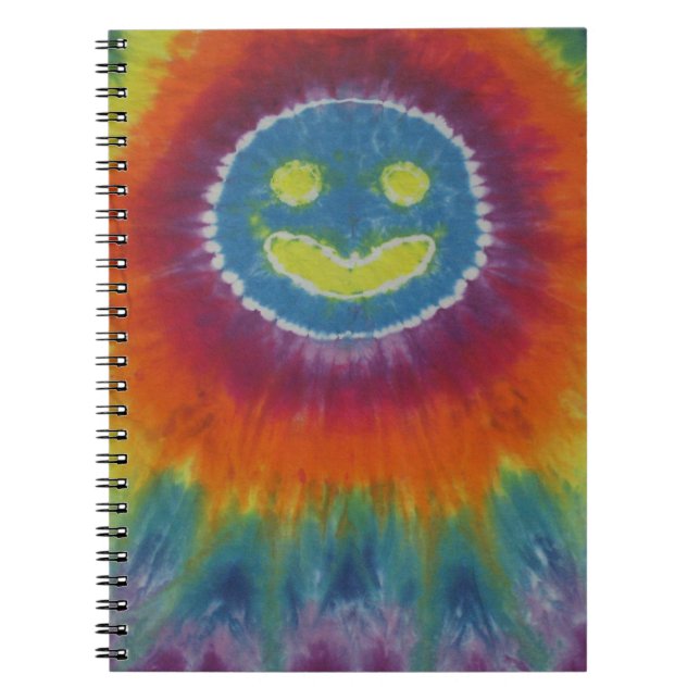 Caderno Espiral Smiley face Tie Dye (Frente)