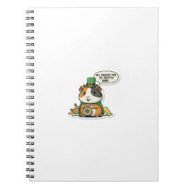 Caderno Espiral Snack Thief Guinea Pig St.Patrick's Day