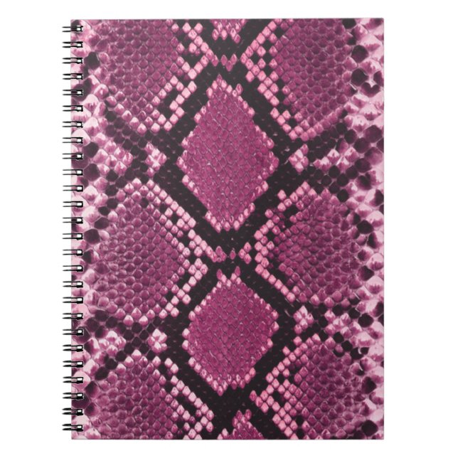 Caderno Espiral Snakeskin Rosa (Frente)
