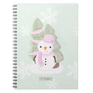 Caderno Espiral Snowman Christmas