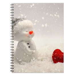 Caderno Espiral Snowman de Natal com Amor Encantador