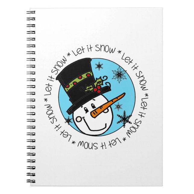 Caderno Espiral Snowman Deixe-o nevar (Frente)