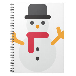 Caderno Espiral snowman emoji de natal