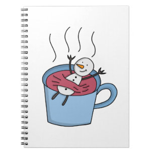 Caderno Espiral Snowman Tea Coffee
