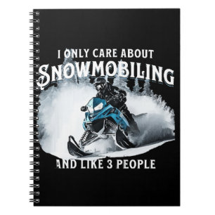 Caderno Espiral Snowmobiling Funny Snowmobile