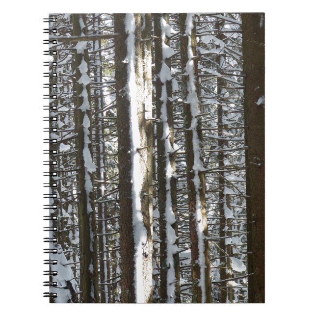 Caderno Espiral Snowy Fir Tree (Frente)