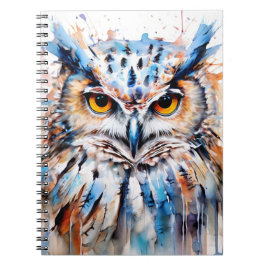Caderno Espiral Snowy Owl | Diário para notebook