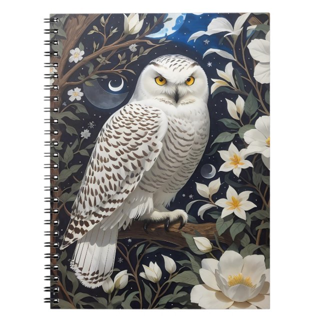 Caderno Espiral Snowy Owl Moonlight (Frente)