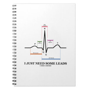 Caderno Espiral Só preciso de alguns condutores (ECG/EKG Heartbeat