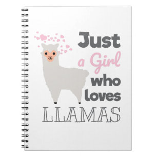 Caderno Espiral Só Uma Garota Que Adora Lhamas
