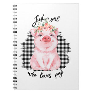 Caderno Espiral Só uma garota que adora porcos