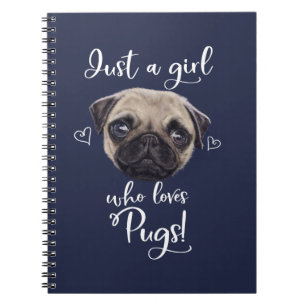 Caderno Espiral Só Uma Garota Que Adora Pugs