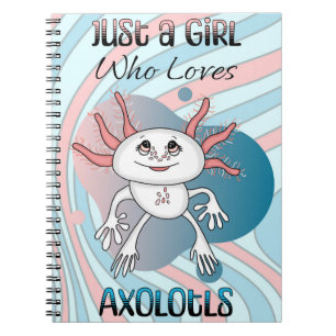 Caderno Espiral Só uma garota que ama Axolotls