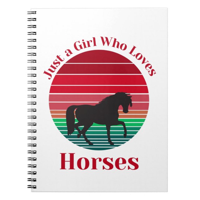 Caderno Espiral Só uma garota que ama cavalos (Frente)
