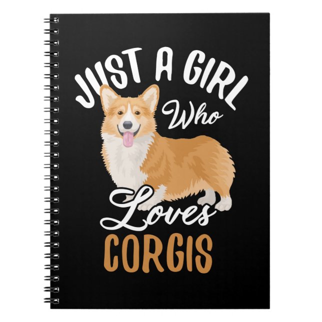 Caderno Espiral Só uma garota que ama Corgis (Frente)
