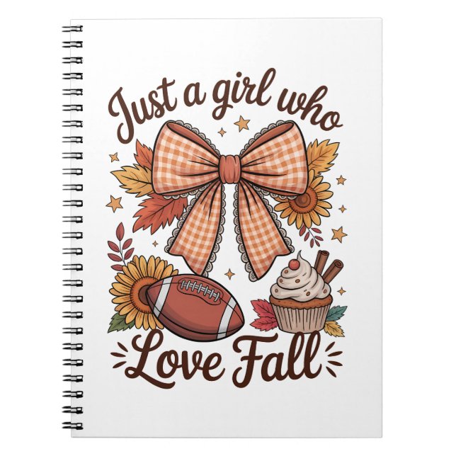 Caderno Espiral Só uma garota que ama Fall Cozy (Frente)