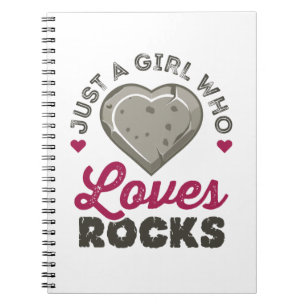 Caderno Espiral Só uma garota que ama geóloga de Rocks