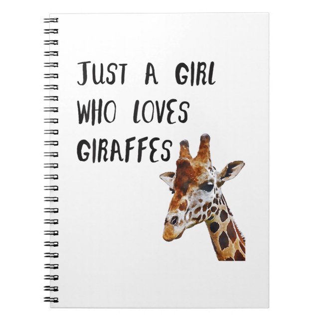 Caderno Espiral Só Uma Menina Que Ama Girafas Bestiçadas (Frente)