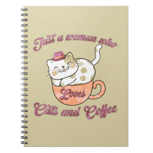 Caderno Espiral Só uma mulher que ama gatos e café