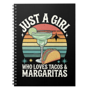 Caderno Espiral Só Uma Rapariga Que Ama Tacos E Margarita Mexicano