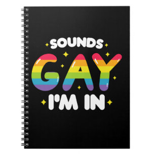 Caderno Espiral Soa Gay Estou Dentro Camiseta Divertida Orgulho LG