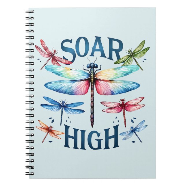 Caderno Espiral Soar High - Dragonfly Artística (Frente)