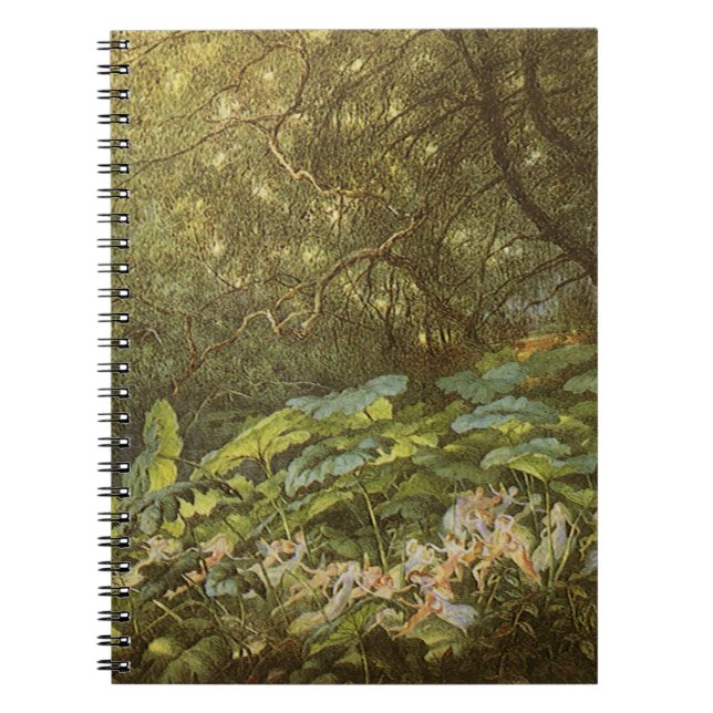Caderno Espiral Sob as Folhas de Choque de Richard Doyle, Fairy Ar (Frente)