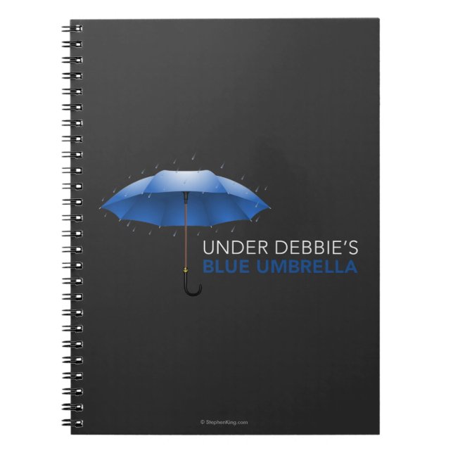 Caderno Espiral Sob o guarda-chuva azul de Debbie (Frente)