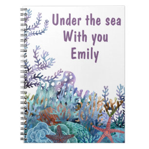 Caderno Espiral Sob o mar com você