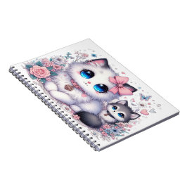 Caderno Espiral Sobrecarga de gatinhos de cutena: Gato e cão de ol