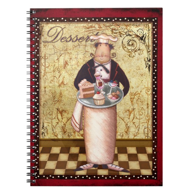 Caderno Espiral Sobremesa do cozinheiro chefe (Frente)