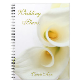 Caderno Espiral Sobremesas de lírios Calla