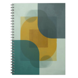Caderno Espiral Sobreposição Geométrica Dinâmica