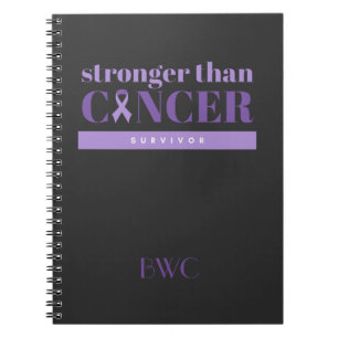 Caderno Espiral Sobrevivente de câncer Roxo
