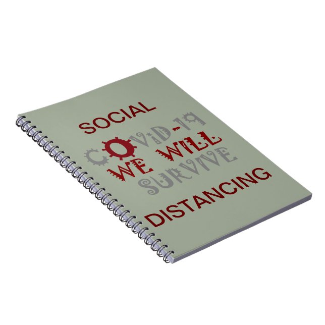 Caderno Espiral Sobreviveremos à COVID-19 - Força e Resiliência (Lado Direito)