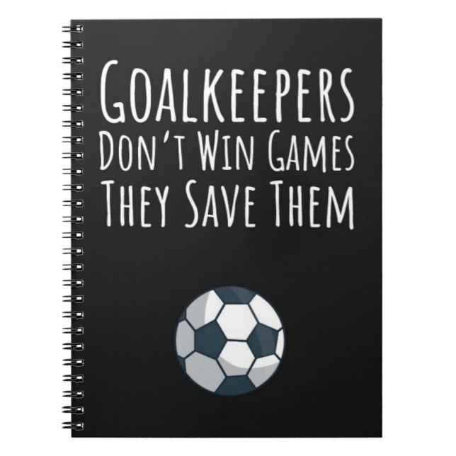 Caderno Espiral Soccer Goalie Oferece Futebol Goalkeeper Meninas (Frente)