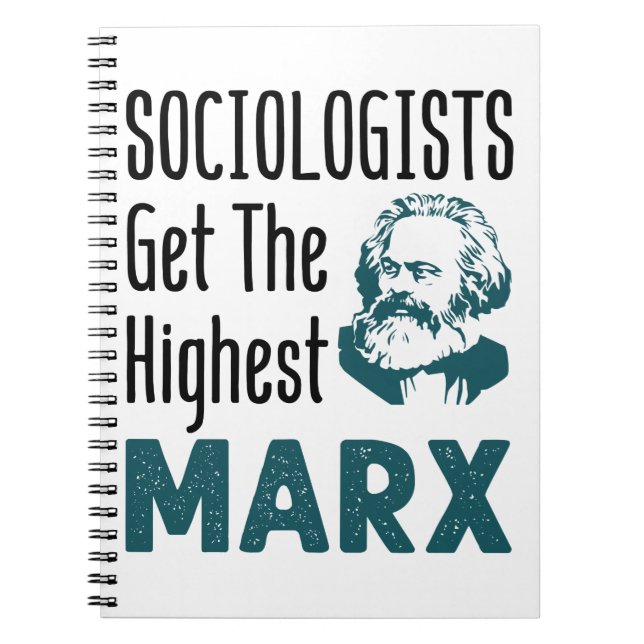 Caderno Espiral Sociólogos Obtêm a Maior Sociologia Marx (Frente)