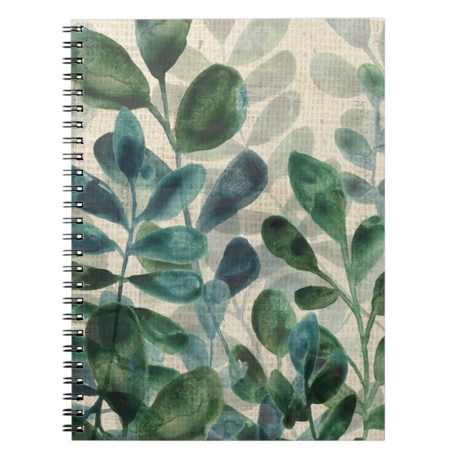 Caderno Espiral Sofisticação Verdant - Folhas Tropicais (Frente)